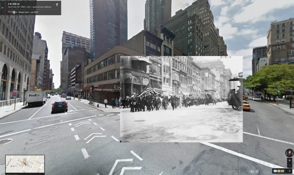 1914: German reservists on 5th Avenue, New York